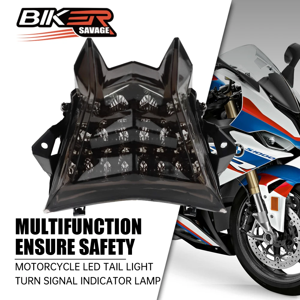 

Задний фонарь, указатель поворота, 12 В, аксессуары для BMW S1000RR HP4 S1000R, Встроенный задний светодиодный фонарь