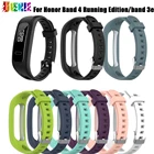 Мягкий силиконовый ремешок для Huawei Honor Band 4 Running Edition, сменный ремешок для браслета, ремешок для наручных часов 3e
