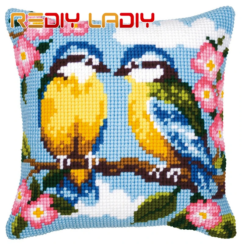 LADIY вышивка крестиком наволочка Лебеди подушки на тему &quotлюбовь&quot для диванов