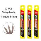 Deli 2015, художественный нож с лезвием 30 градусов, нож для резки бумаги, пленки, резьбы, нож для маленького искусства, универсальный, 10 шт. в упаковке