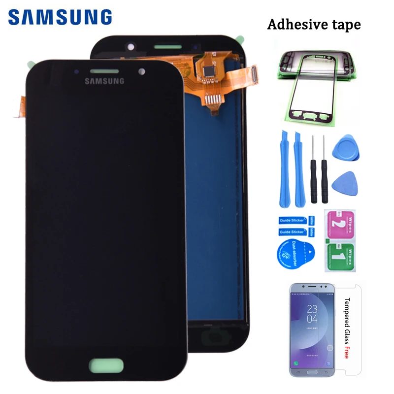 Для Samsung Galaxy A7 2017 A720 A720F SM ЖК дисплей + кодирующий преобразователь сенсорного