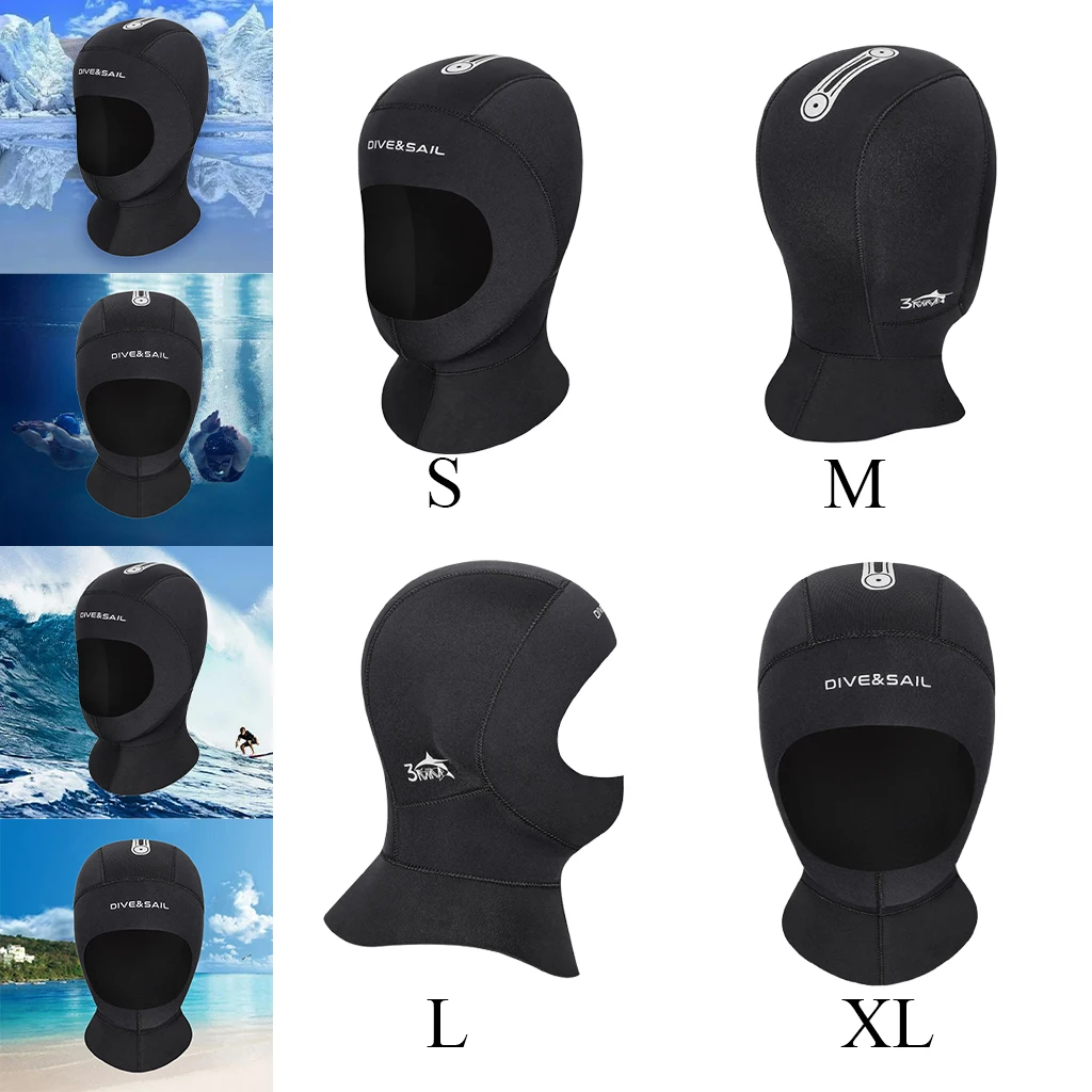

3MM Neoprene Diving Hood Adult Winter Snorkel Wetsuit Warm Cap Hat Head Cover Scuba Hoodies for Men Women