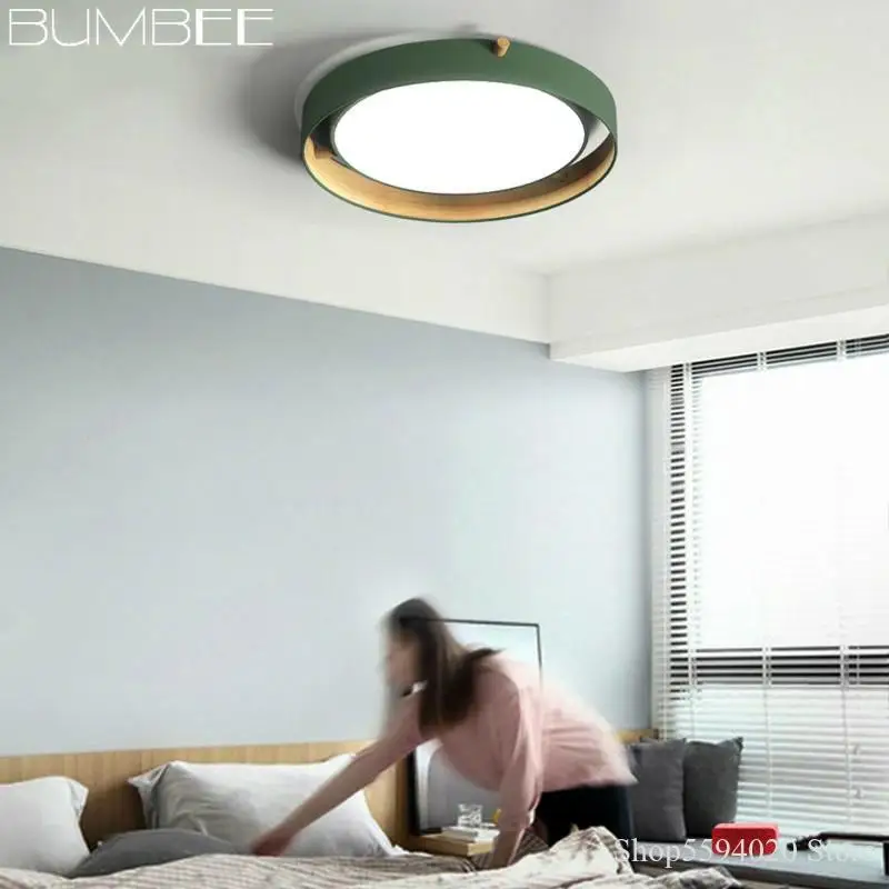 Скандинавский дизайнерский круговой потолочный светильник для гостиной простая