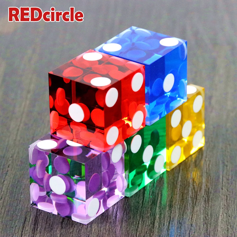 Высококачественные прозрачные цветные игральные кости D6 для казино с