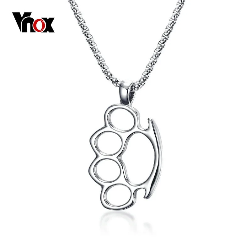 Мужское ожерелье Vnox с подвеской на костяшки пальцев из нержавеющей стали |
