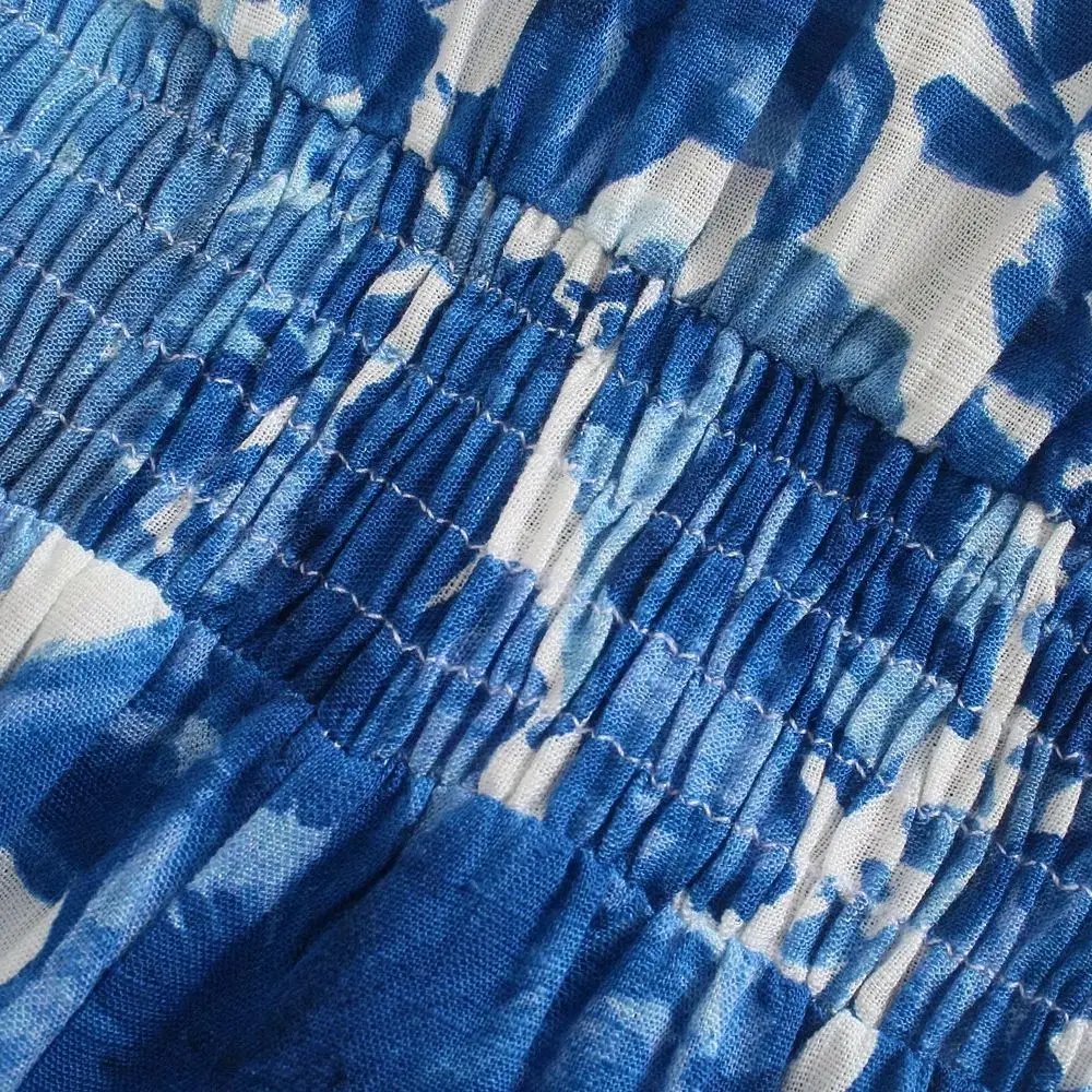 

XNWMNZ 2021 Summer ZA floral Print Jumpsuit Women v-neck short sleeves Bowknot pockets Pants Casual Streetwear Ladies Clothing