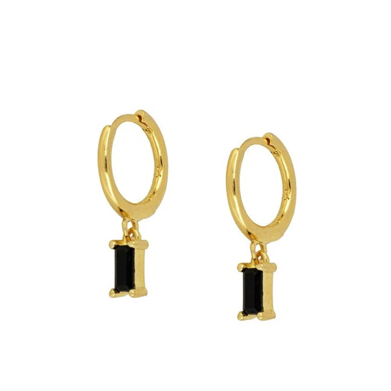 

New Fashion Crystal Small Hoop Earrings Geometric Simpel Colorful Cubic Zircon Earrings For Women Girl Pendientes Jewelry