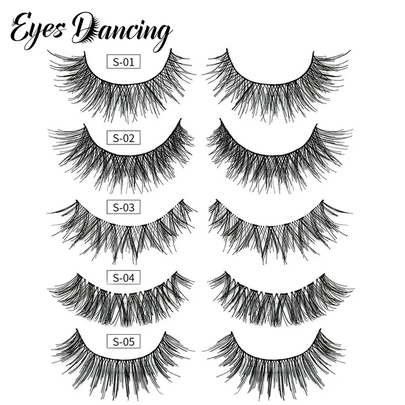 10 пар накладных ресниц Eyes Dance натуральные длинные перекрестные 3D ресницы