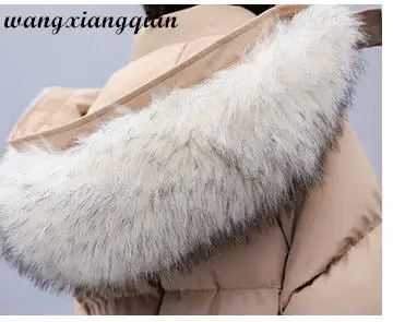 

Fashion Plus Size Women's Cotton Coat Autumn Winter Hooded Mid-Length Thick Warm Large Fur Collar Design Cotton Overcoat New Z59