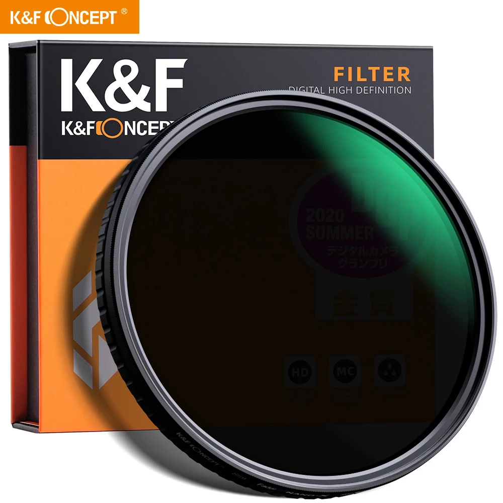 Фейдер K &amp F Concept 55 мм 58 62 67 77 нейтральный фильтр переменной плотности ND2 до ND32 для