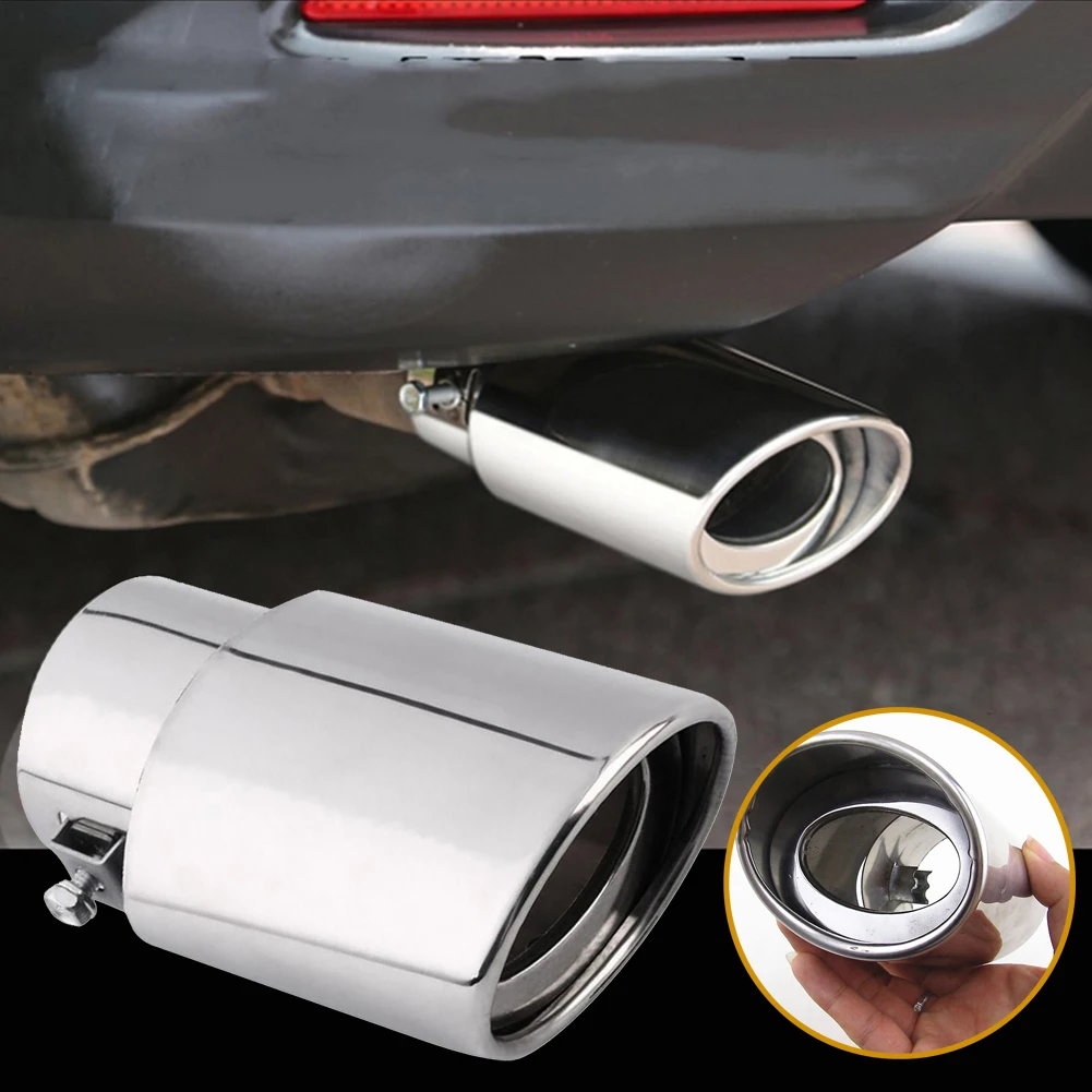 Универсальная автомобильная выхлопная труба из нержавеющей стали хромированная