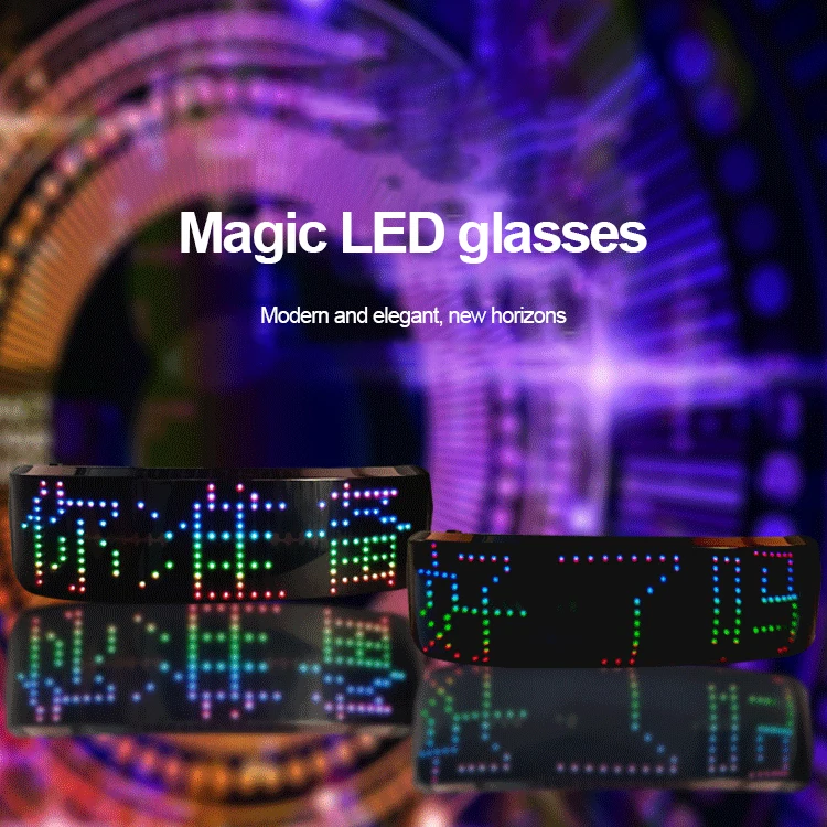 

Стильные полноцветные светящиеся очки с Bluetooth со светильник кой, очки для дня рождения, вечеринки, карнавала, реквизит, индивидуальные мигаю...