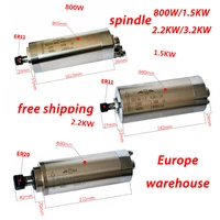 free shipping water cooled spindle motor 800w1 5kw 2 2kw 3 2kw vfd 220v inverter for cnc router engraving milling machine