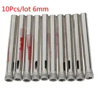 10 шт.лот 6 мм Алмазное покрытие кольцевая пила сверла для отверстий Инструмент для стеклянной плитки керамики