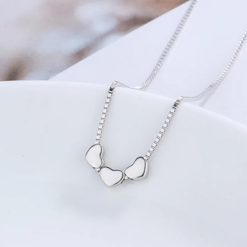 

Love Necklace Women's S925 Silver Sense of Light Luxury Clavicle Chain Simplicity Friend Mother Day Gift To Close Friend