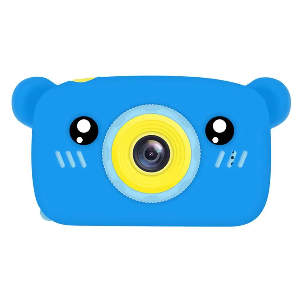Blue-bear Full HD 1080P Милая мультипликационная Цифровая видеокамера для детей 12MP портативная 2 ''ЖК-экран дисплей для детей для обучения детей - Цвет: Blue-bear