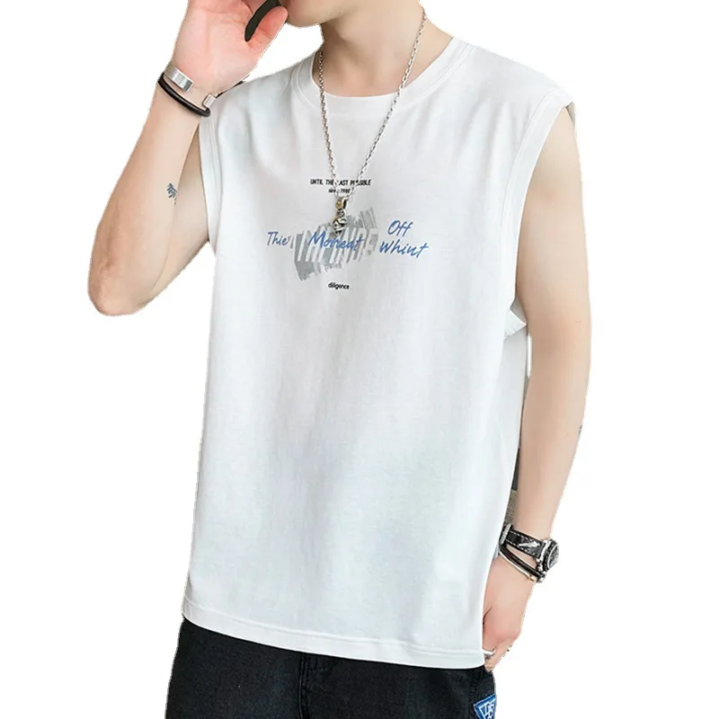 

Vest Men's Trendy Summer Matching Trendy Handsome Sports Men Ice Silk Sleeveless T-shirt