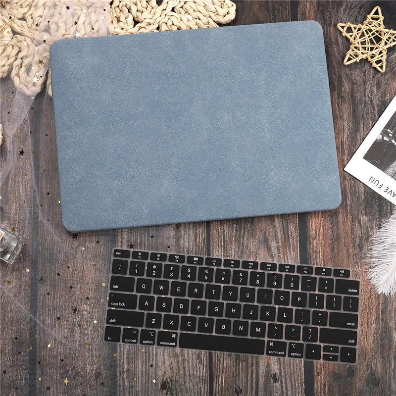 Leather Blue Для Macbook Air 13 Чехол A1932 новейшая версия Жесткий кристально чистый матовый чехол для ноутбука MacBook air 1" дюймов 13 дюймов retina дисплей - Цвет: Leather Blue