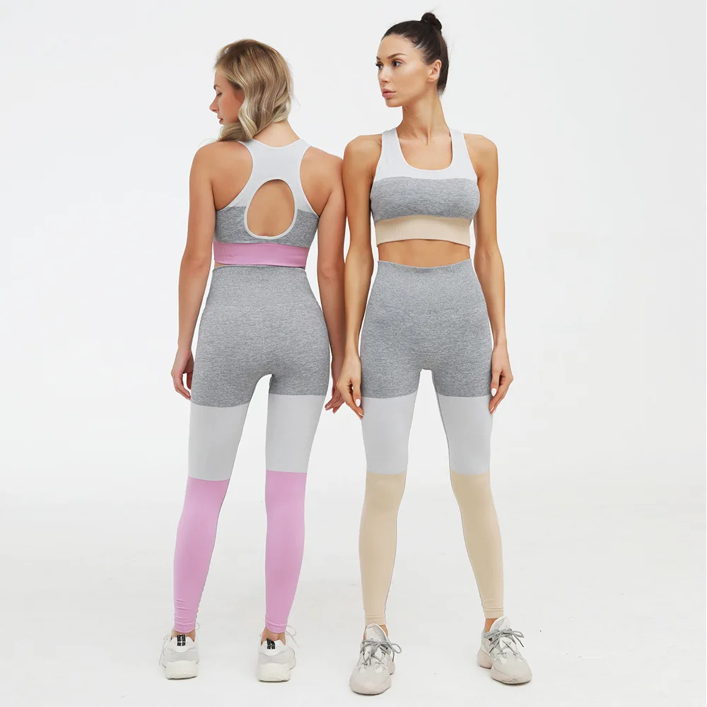 Комплект из 2 предметов спортивная одежда для фитнеса майка женский эластичный