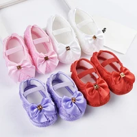 baby girl shoes ribbon bow first walkers princess baby shoes rose flowers bow newborn soft anti slip for infant girls