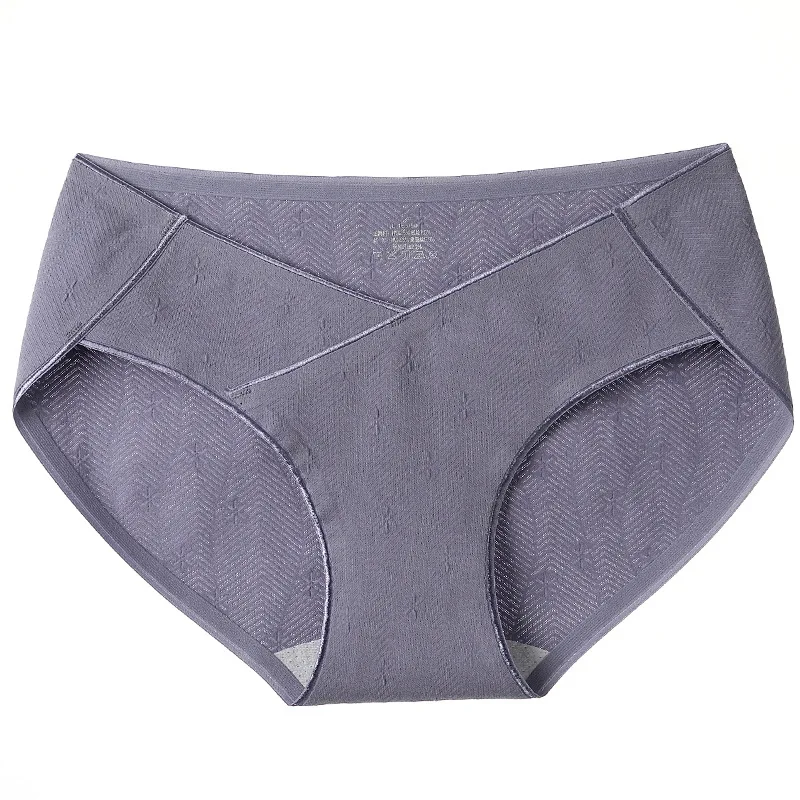 615# 3XL 4XL 50S Cotton Maternity Briefs Across V Low Waist Belly Underwear for Pregnant Women 100 KG Can Wear Pregnancy Panties