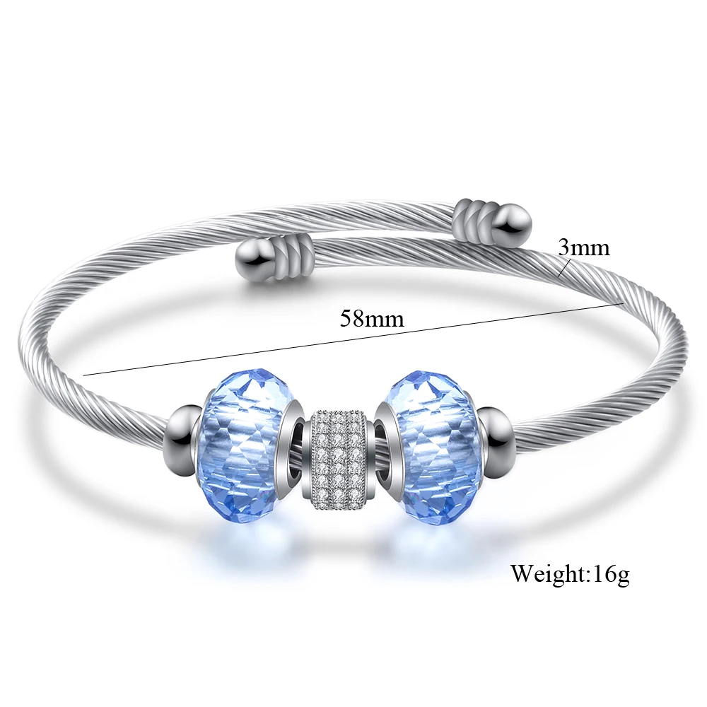 Модные самодельные ювелирные браслеты для женщин бусины сменные из нержавеющей