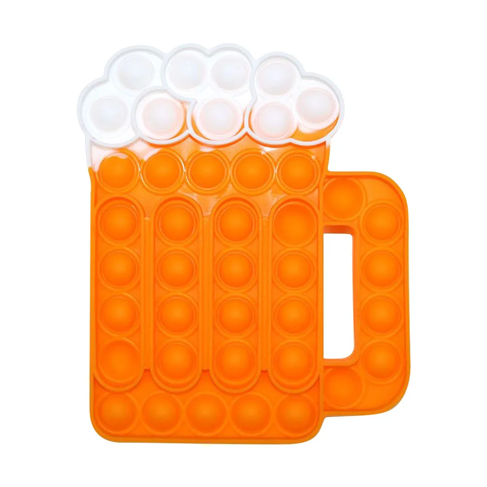 

Пивная кружка, радужная пузырьковая подставка для пальцев, искусственная игрушка, антистресс, детская игрушка для снятия стресса