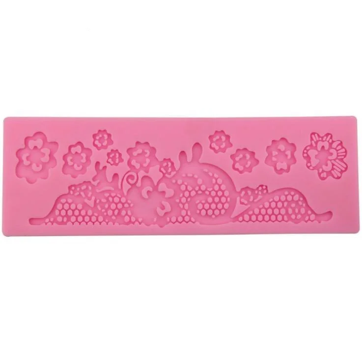 Силиконовая кружевная форма в форме цветка для торта инструменты украшения