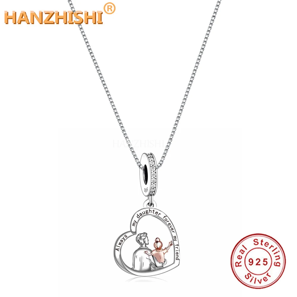 

925 Sterling Silver Always My Daughter Forever My Friend Heart Pendant Necklace Anniversary Birthday Mum Wife Girlfriend Gift