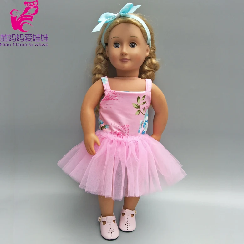 Одежда для куклы 43 см красное платье с повязкой на голову 18 дюймов Тюлевое