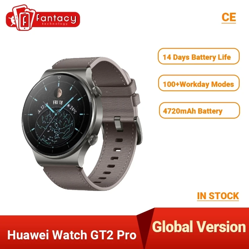

Глобальная версия HUAWEI часы GT 2 Pro SmartWatch, 4 Гб оперативной памяти, 32 Гб встроенной памяти, GPS Wireless14 дней батарея Водонепроницаемость в течение в...