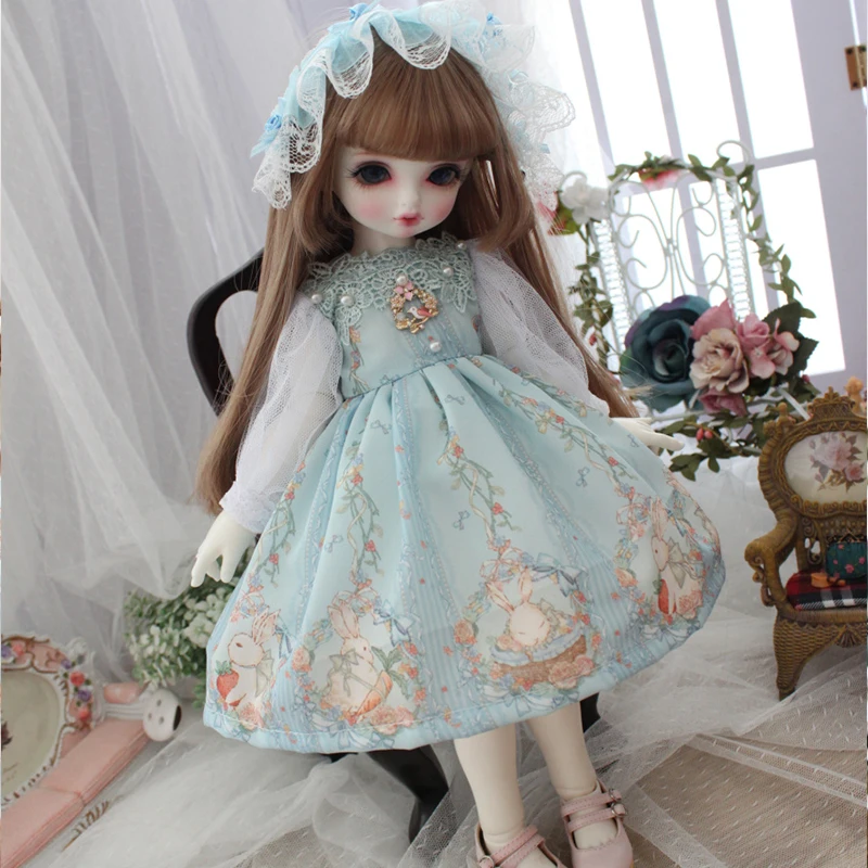 Платье для куклы 1/6 зеленое платье принцессы костюм + лента волос 1/4 BJD SD