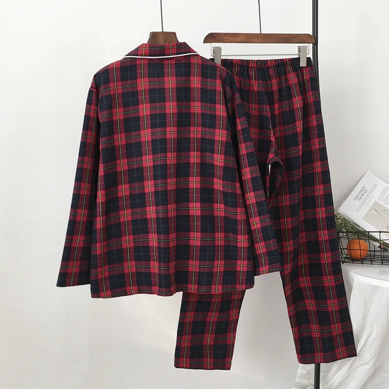 Женская пижама с длинными рукавами и лацканами Удобная Повседневная Пижама из