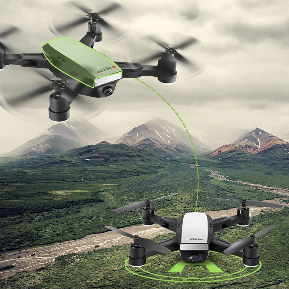 Квадрокоптер Радиоуправляемый Дрон Мини Складная селфи Дрон с Wi-Fi FPV 2MP Камера двойной gps высота Удержание Quadcopter игрушки VS s9 E58 H37 XS809