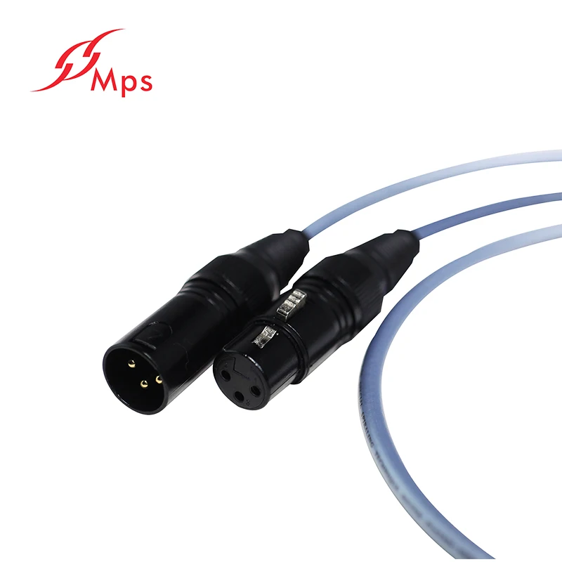 Hi-Fi MPS X-22XLR Hi-end 99.9997% OFC + Si 24K позолоченный 3-контактный разъем XLR баланс аудио кабель