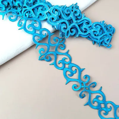 4 м/лот костюм с вышивкой кружевная отделка золотистая Серебристая сценическая