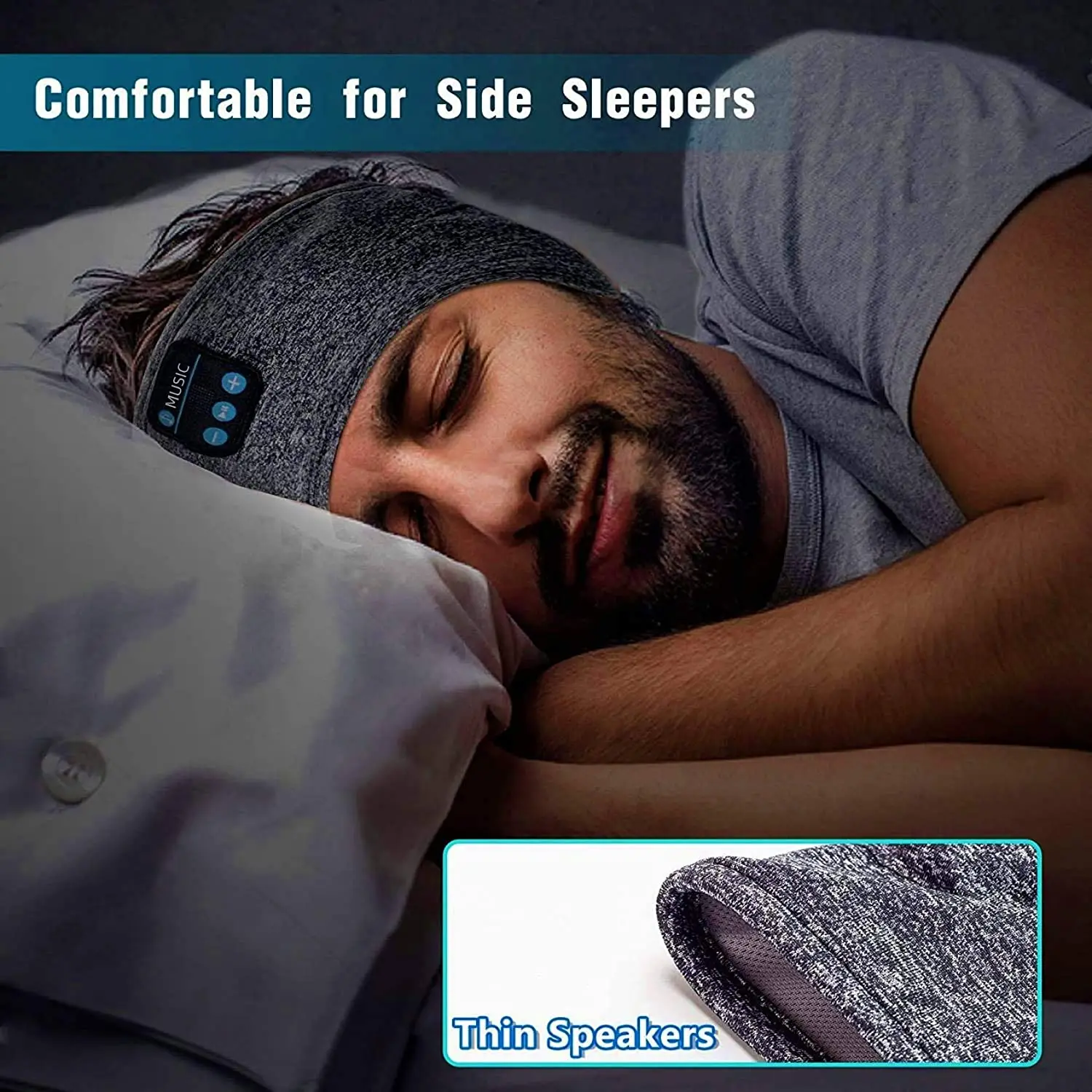 

Bluetooth спортивный головной убор для фитнеса, бега, спорта, йоги, спортивная повязка на голову, музыкальные звонки, стерео, затенение, наушники ...