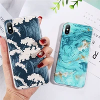 luxury watercolor marble waves phone case for iphone 13 pro 11 12 13 pro xs max 12 13 mini 6 6s 7 8 plus 5s se 2020 soft covers