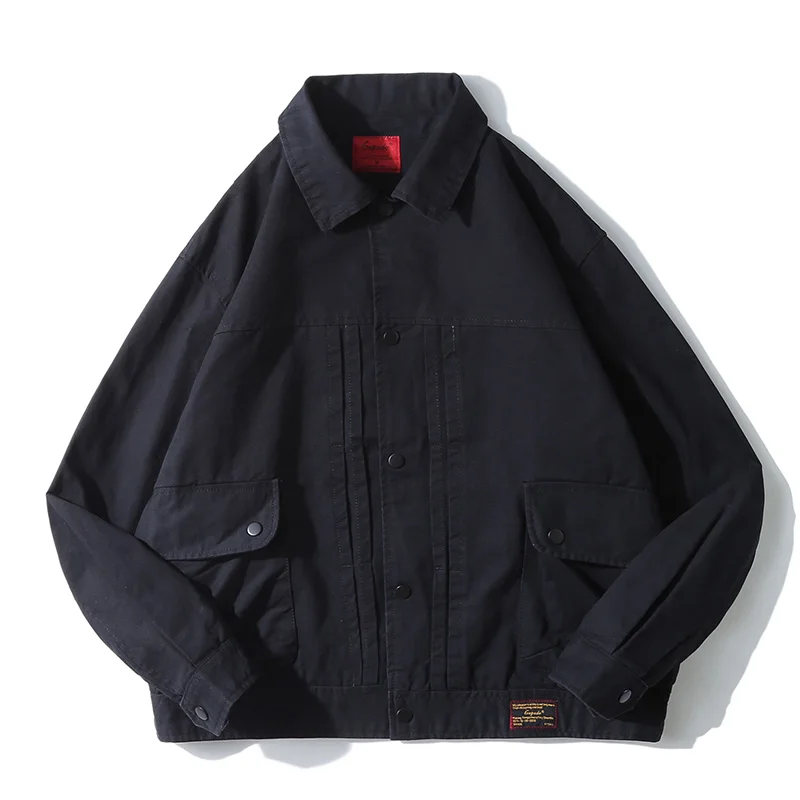 Модная брендовая куртка с манжетами и кнопками Мужская весенняя несколькими