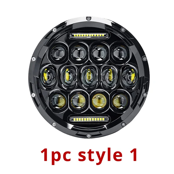 1pc Style 1 Partol 7 дюймов светодиодный фар внедорожника 4x4 грузовика фары Hi/ближнего света Halo Угол Eyes DRL 12 В для Jeep Wrangler TJ 1997 2005-2006 - Цвет: 1pc Style 1