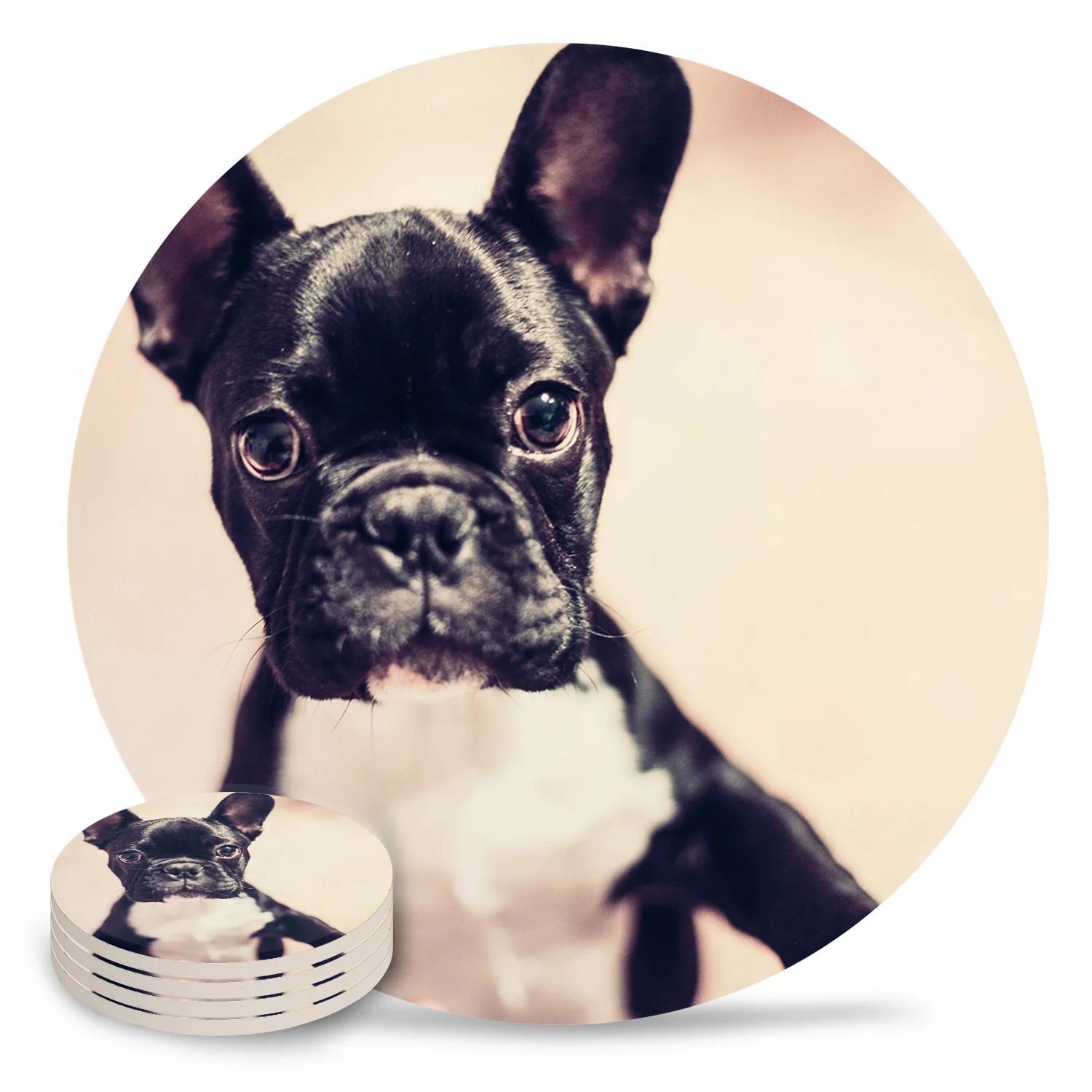 Собака животное домашнее черный милый бой керамический подстаканник чашки