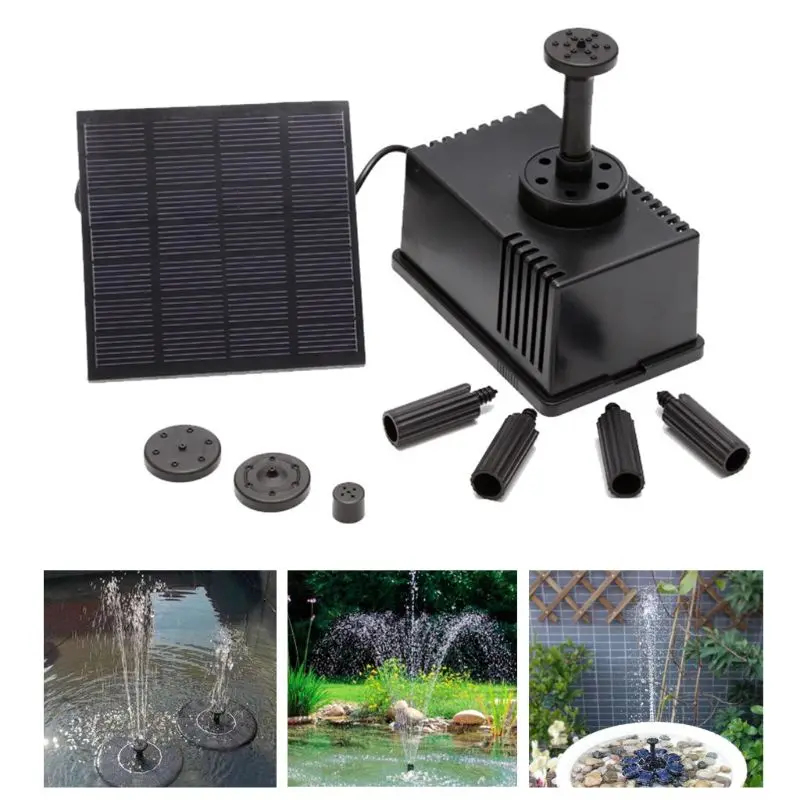 Water Pump Solar Fountain Submersible Powered Pump With Filter Panel For Pond Pool