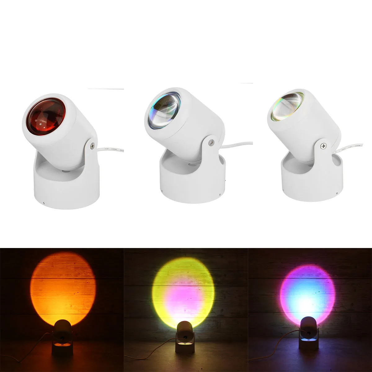 

2021 Sunset Projection Lamp Sunset Light Sunset Rainbow Projector Night Lights Led for Decoration Lighting Fancy Atmosphere Lamp