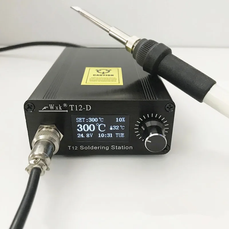 Fwxk T12 паяльник 1,3 дюймов экран OLED сварочный стол автоматический сон быстрый рост температуры