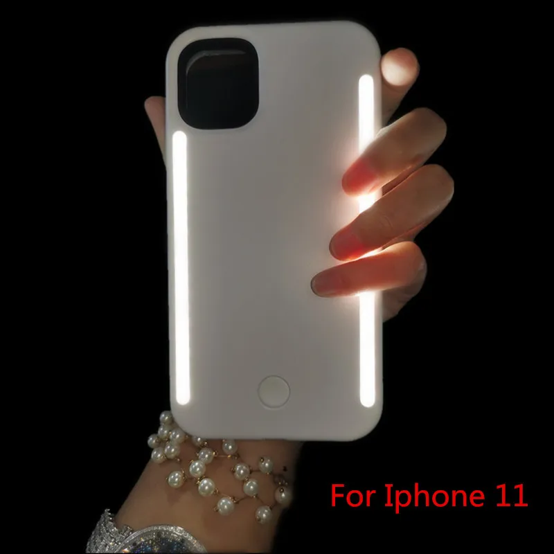 

Легкий свет для селфи для iPhone 11 Pro Max, чехол для iPhone 11 XS MAX XR с роскошной вспышкой для iPhone 11 pro 7 8 Plus X