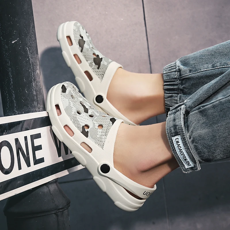 Новые Летние Женские Обувь Мужской Толстая Подошва Баоту Воздушная Подушка Половинки Сланцы Пляжные Сандалии.