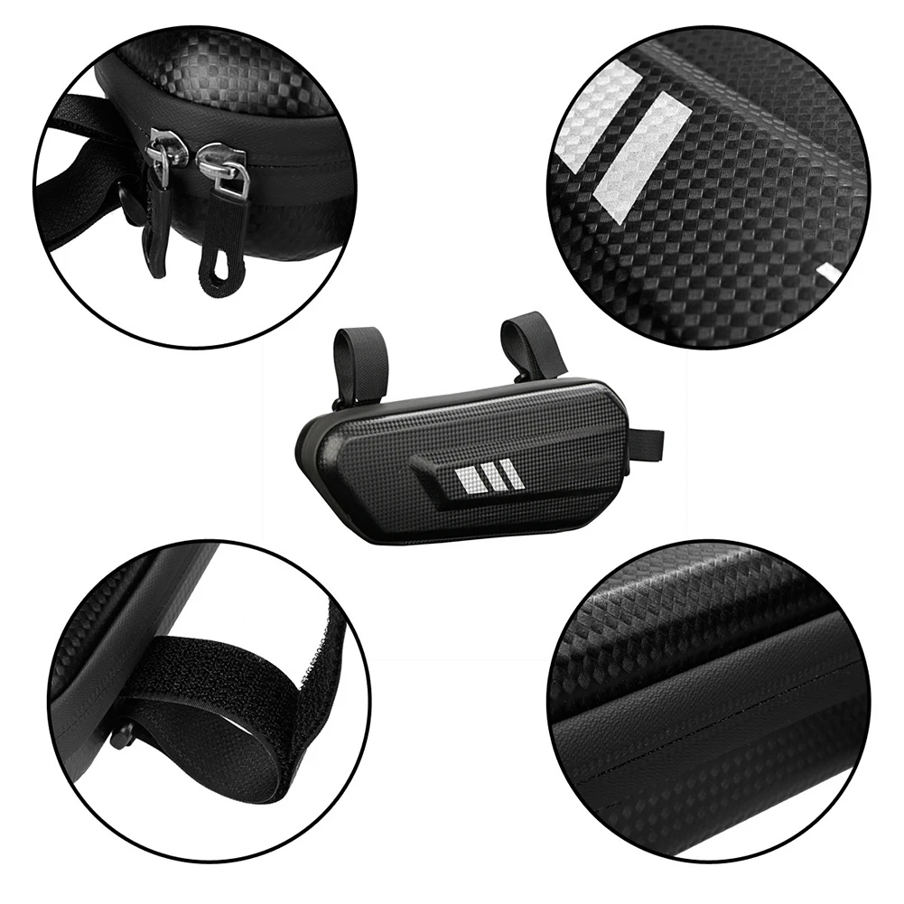 

Bicycle Triangle Bag Wear-resistant Mountain Road Bike Triangle Bag Waterproof Hard Shell Large Capacity Tool Bag