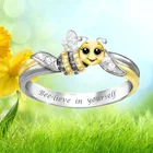 Милые модные кольца QIAMNI на палец с кристаллами, пчелами, мультяшными животными для женщин, детей, подарок на день рождения, минималистичные кольца, Женские Ювелирные изделия