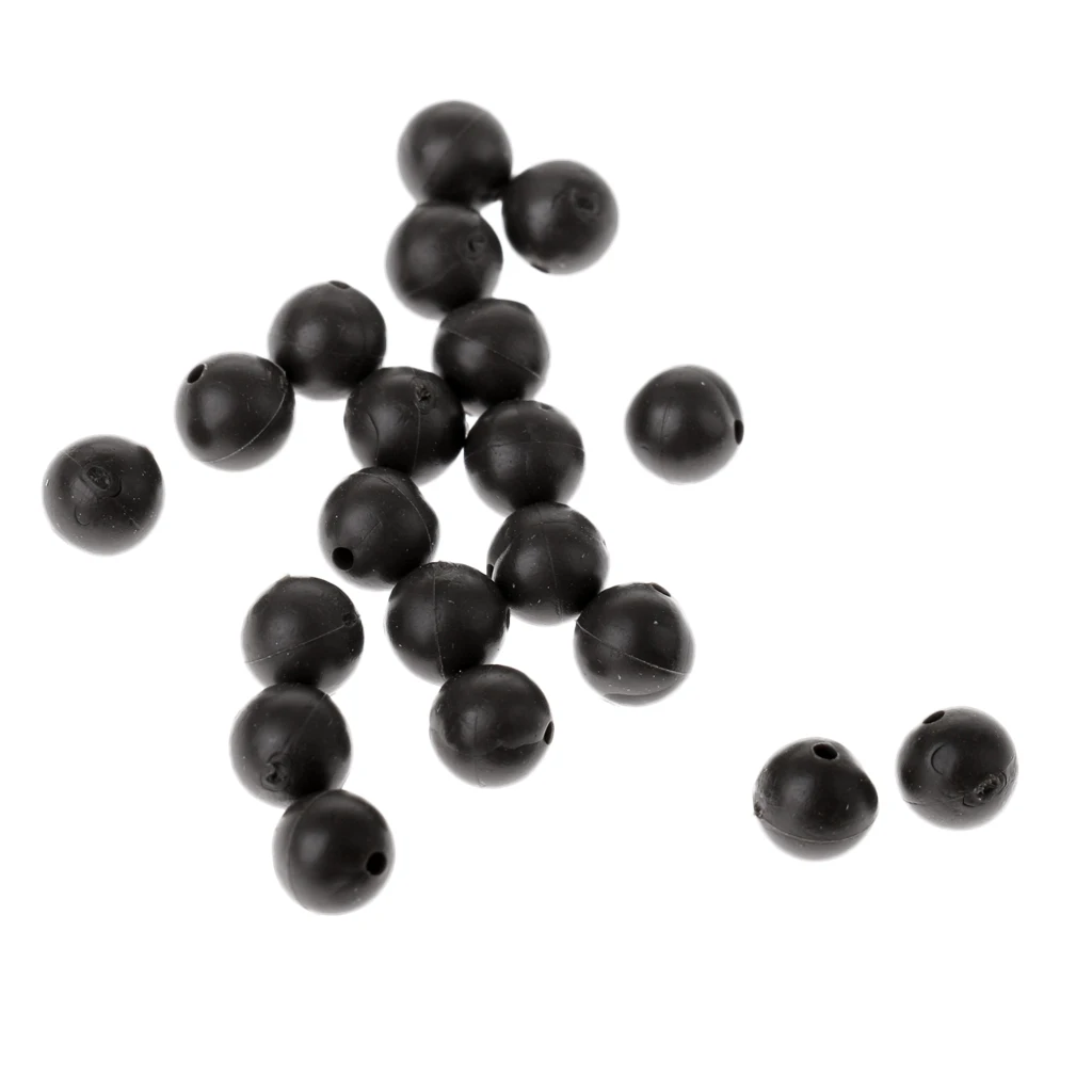 

20pcs 5mm Rubber Fishing Beads Lure Fishing Line Beads Floating Rig Suitable for Lake River Fishing