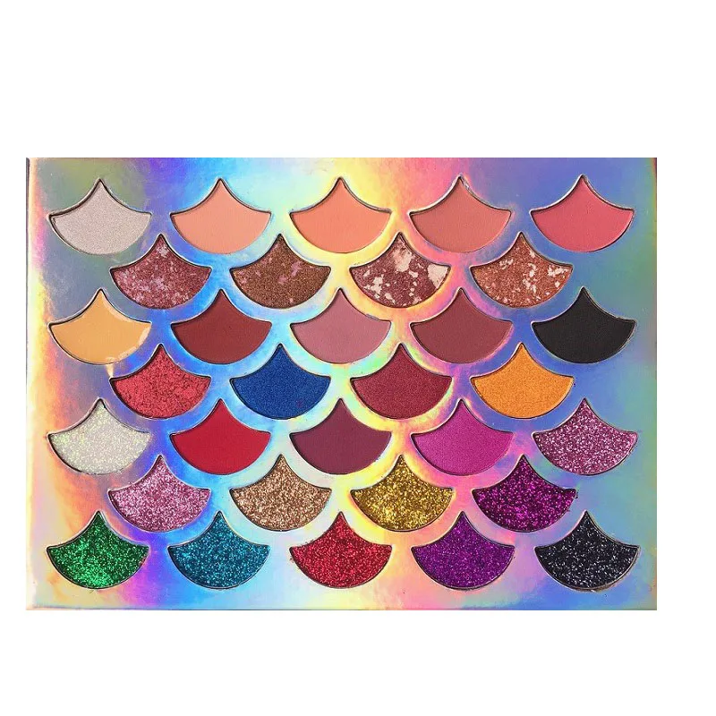 32 цвета русалка долговечные Сияющие тени для век Палитра Личная Этикетка OEM|Тени